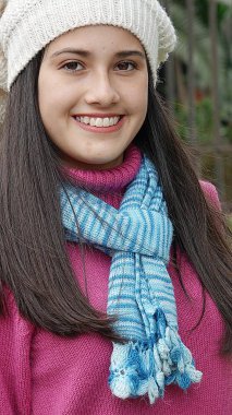 Sevimli kız kış saati