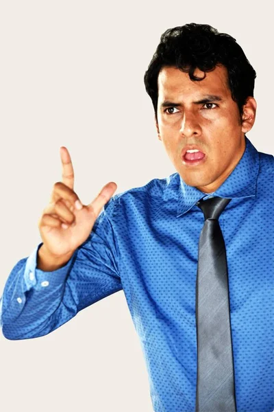 Uomo d'affari sconvolto che indossa cravatta — Foto Stock