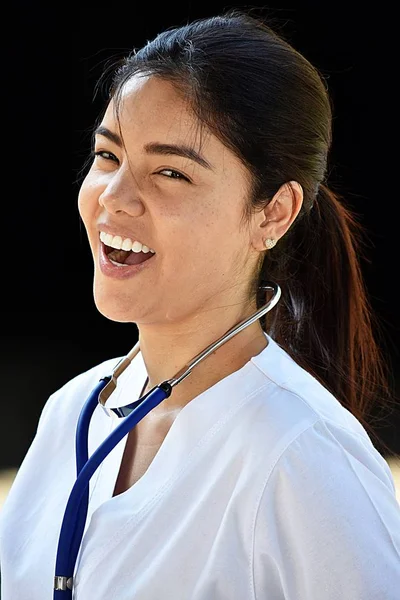 Női nővér és a boldogság — Stock Fotó