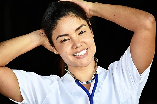 Happy atraktivní žena ošetřovatelka — Stock fotografie
