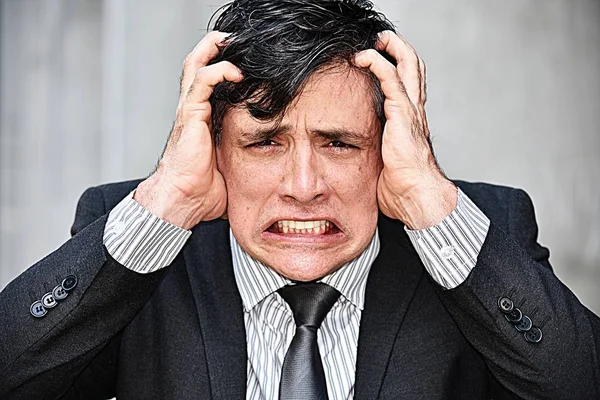 Stressful Latino Person — Stock Photo, Image