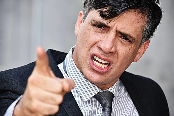 Entrepreneur And Anger Wearing Suit And Tie