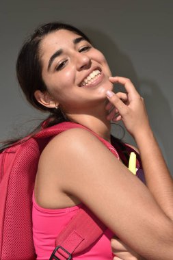 Mutlu Kolombiya kız öğrenci