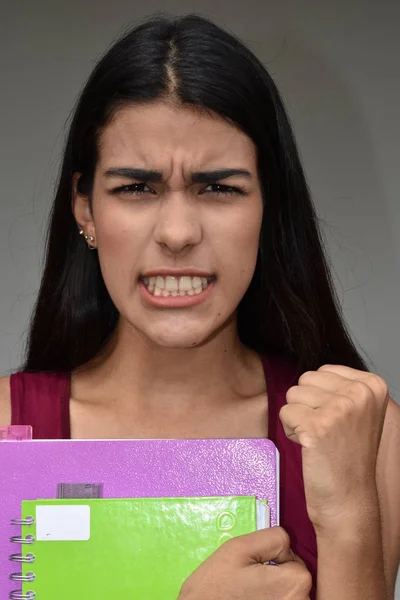 Jovem Louca Estudante Feminina — Fotografia de Stock