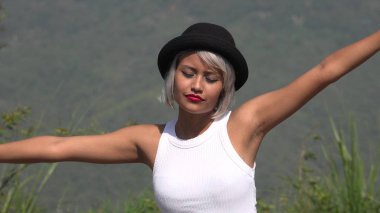 Asyalı kadın ve huzur