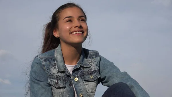 Happy Teen Girl Female Teenager — стоковое фото