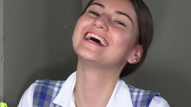 Smějící se Student dívka žena Teenagery a škola