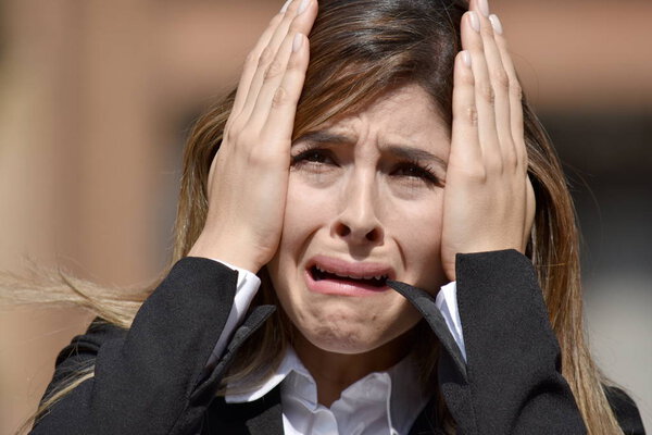 Adult Colombian Business Woman And Anxiety