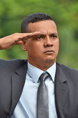 Sivil iş adamı veya Veteran selamlayan