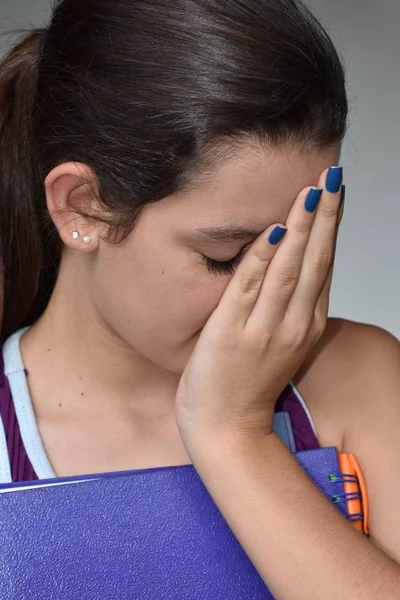 Kolumbiai diáklány és a depresszió — Stock Fotó