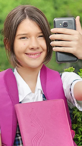 Vrouwelijke Student Selfie — Stockfoto