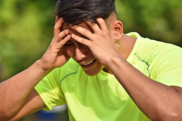 Mannelijke atleet en depressie — Stockfoto