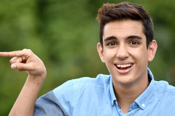 Handsome Male Pointing — Stock Photo, Image