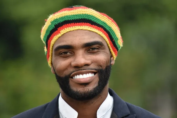 Smiling Adult Black Jamaican Man