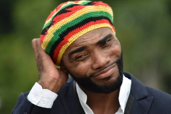 Confused Adult Black Jamaican Man