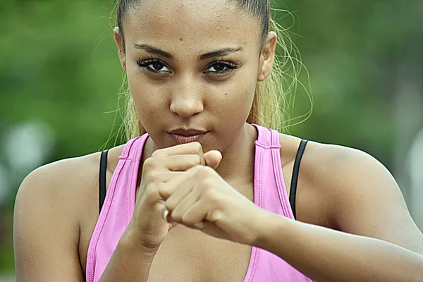 Bouleversant sportif colombien adolescent femme — Photo