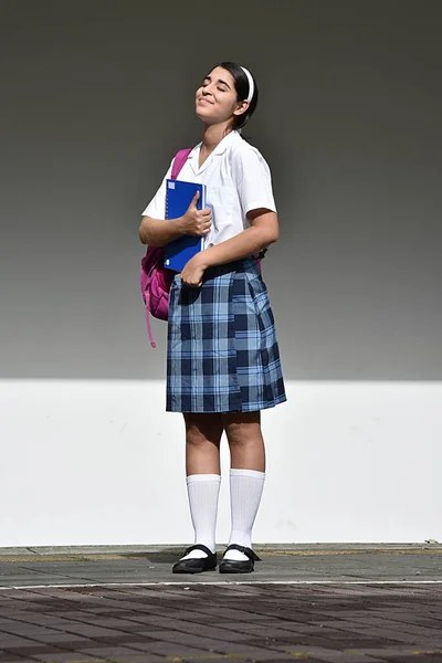 Estudante colombiano feliz menina — Fotografia de Stock