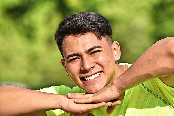 Atleta masculino feliz — Foto de Stock