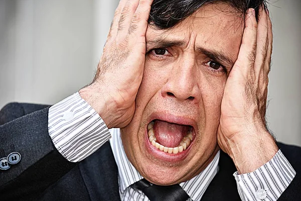 Stressful Smart Business Man — Stock Photo, Image