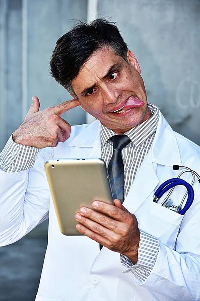 Crazy Male Medic — Stock Photo, Image
