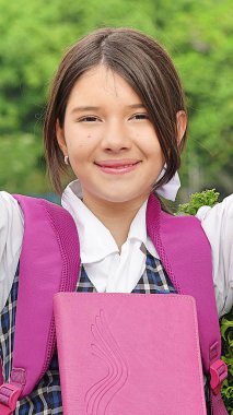 mutlu kız öğrenci