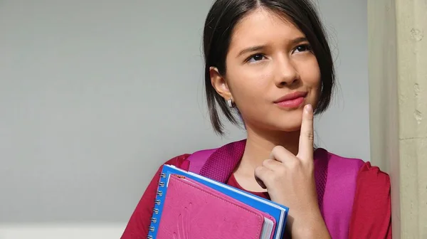 Young Girl Student Decision Making — Stock Photo, Image