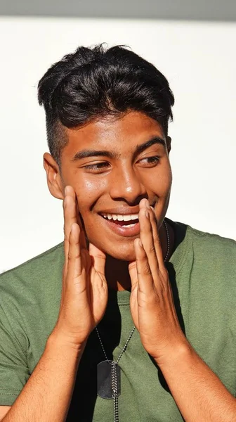 Happy Hispanic Male Soldier — Stock Photo, Image