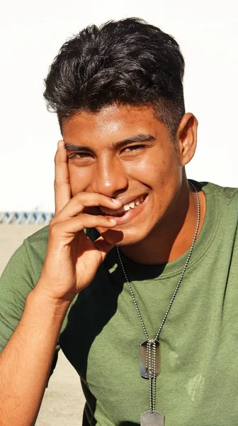 Happy Good Looking Male Soldier — Stock Photo, Image