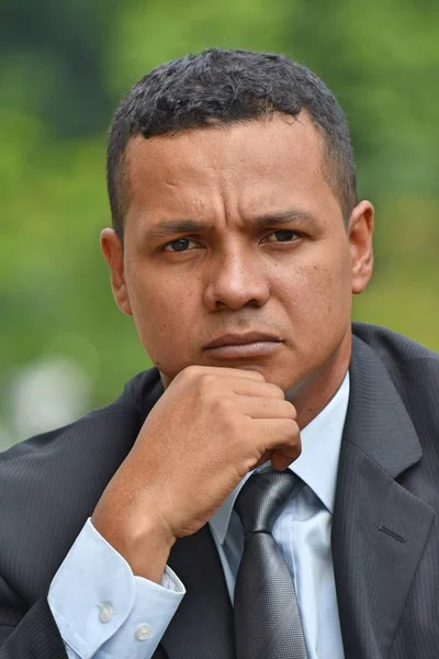 Thoughtful Business Executive Wearing Suit And Tie — Stock Photo, Image