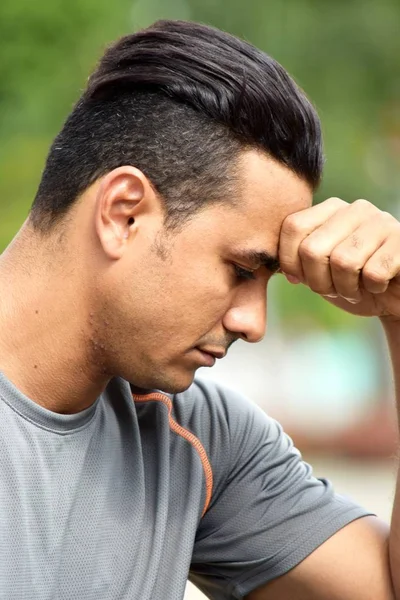 Uomo atletico e depressione — Foto Stock