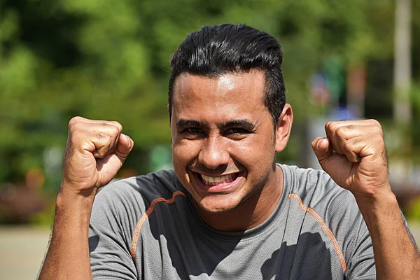 Atleta de sucesso colombiano Pessoa — Fotografia de Stock