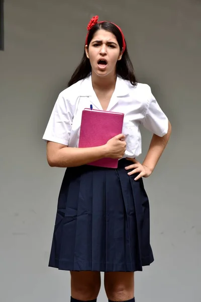 Estudiante femenina estresante — Foto de Stock