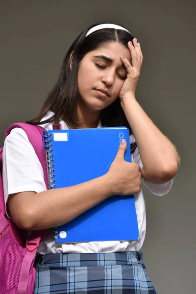 Student Teenager School Girl And Depression — Stock Photo, Image