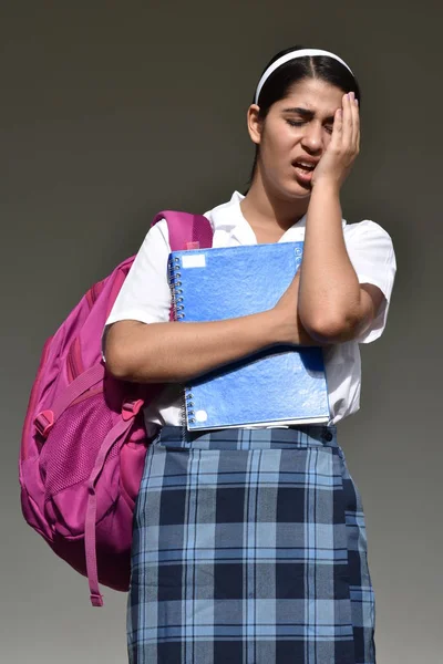 Estudante estressado adolescente escola menina — Fotografia de Stock