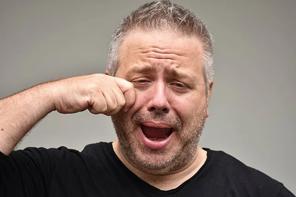 Crying White Male — Stock Photo, Image