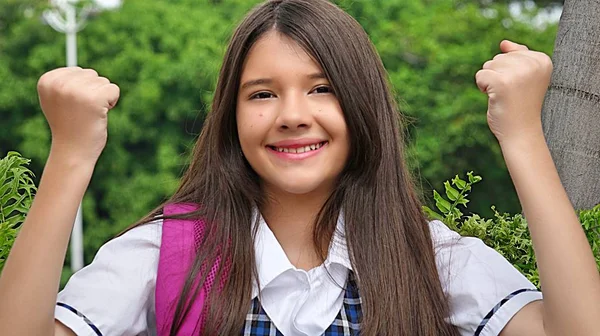 Latina Dziewczyna Student zwycięzca — Zdjęcie stockowe