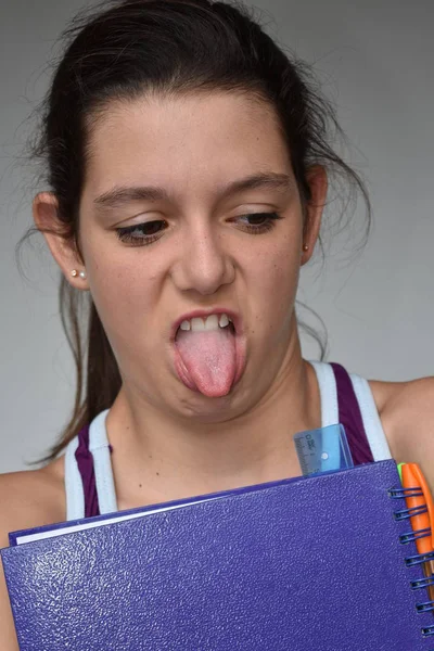 Goofy meisje Student — Stockfoto