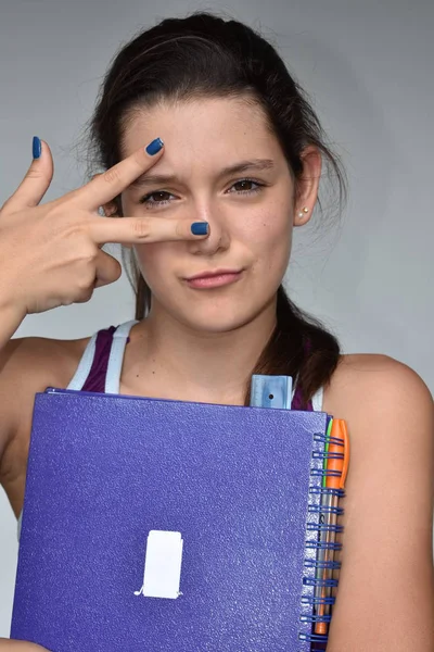 Domme Colombiaanse vrouwelijke Student — Stockfoto