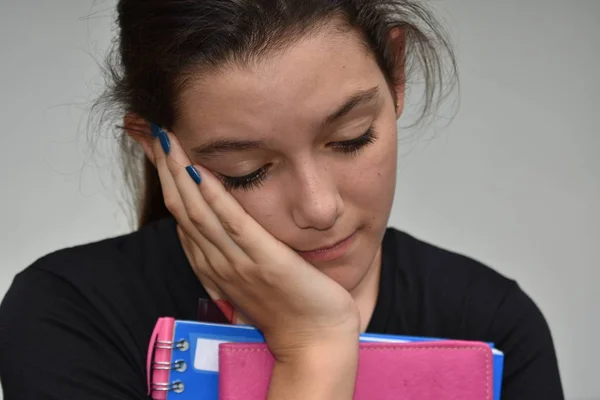 Tired Female Student — Stock Photo, Image