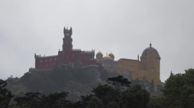 Foggy Ortaçağ Avrupa Kalesi