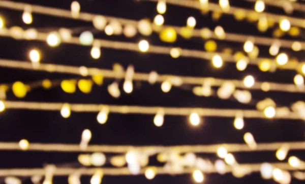 Bokeh lichten van Kerstmis en Nieuwjaar decoratie — Stockfoto