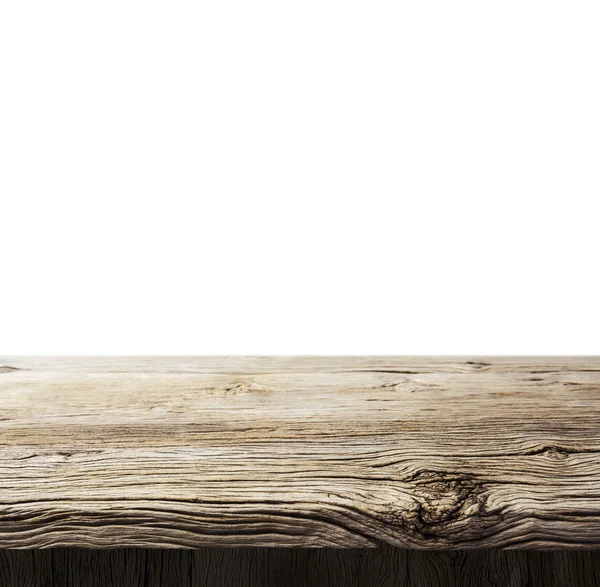 Étagère en bois sur fond blanc — Photo