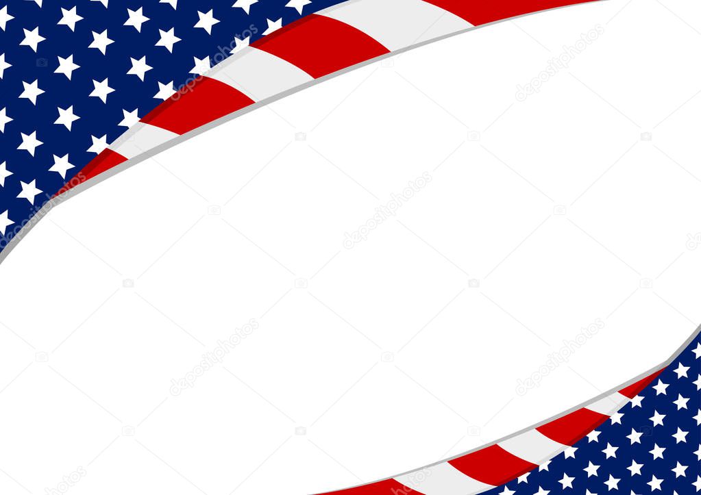 USA flag design on white background