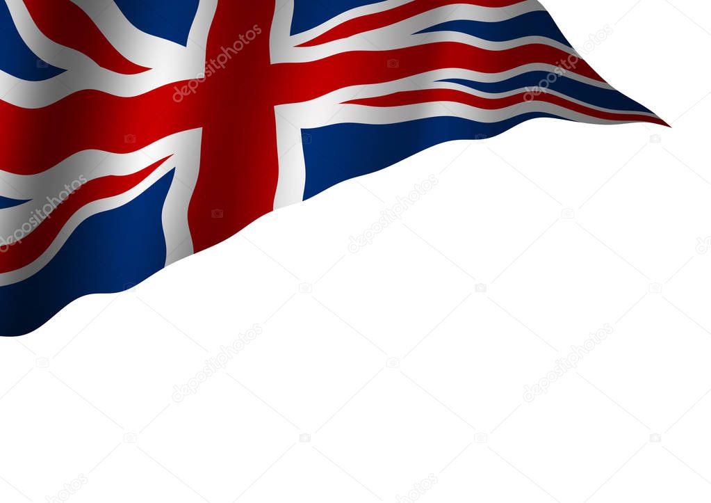 England flag isolated on white background