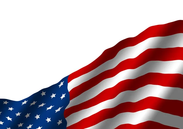 USA flagga isolerad på vit bakgrund — Stockfoto