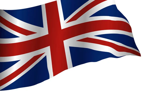 Bandera de Inglaterra vectorial aislada sobre fondo blanco — Vector de stock