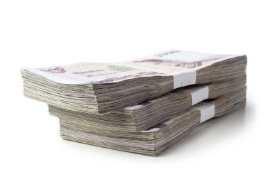 Tayland para kopya alanı ile beyaz arka plan üzerinde izole