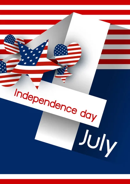 Vector EUA 4 Julho independência projeto do dia — Vetor de Stock