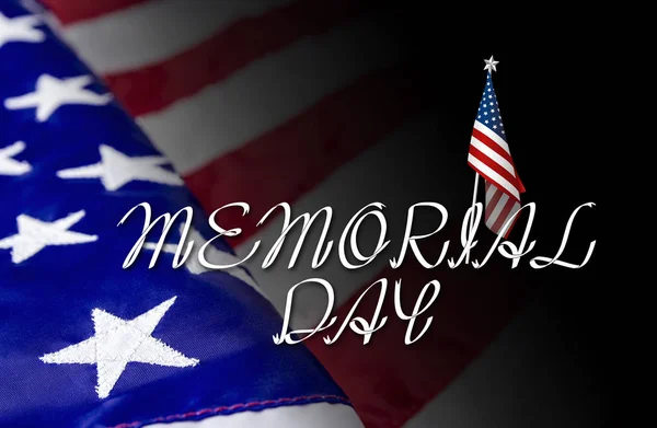 Memorial day on american flag background