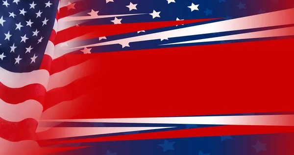Абстрактний фон дизайн з американським прапором дизайн для День незалежності, день пам'яті та інші святкування — стокове фото